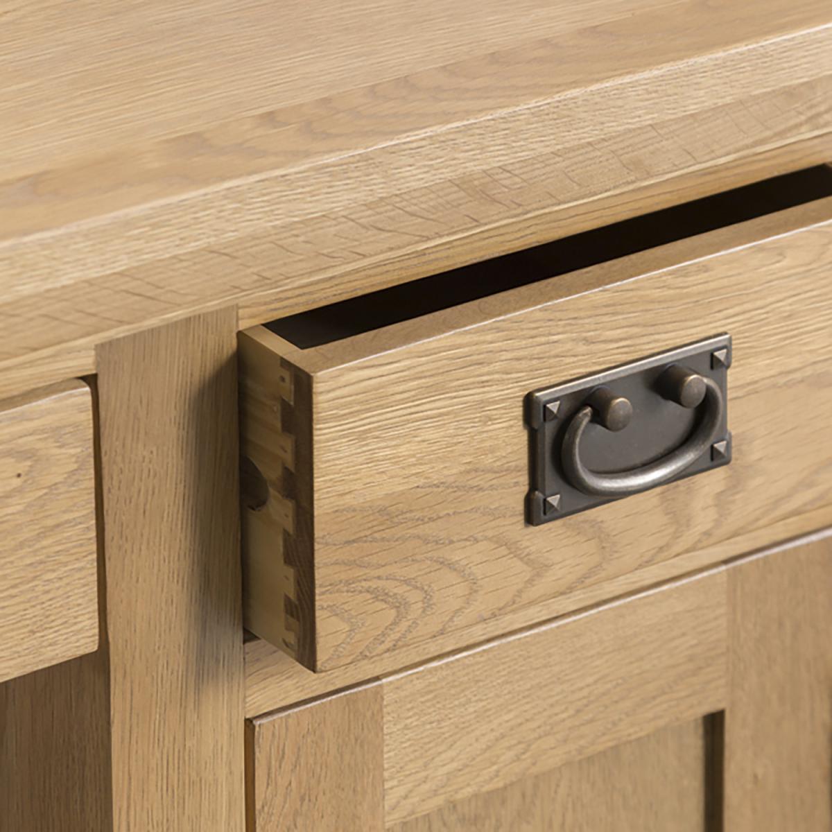 Bisbrooke Country Single Computer Desk - Medium Oak – image 5