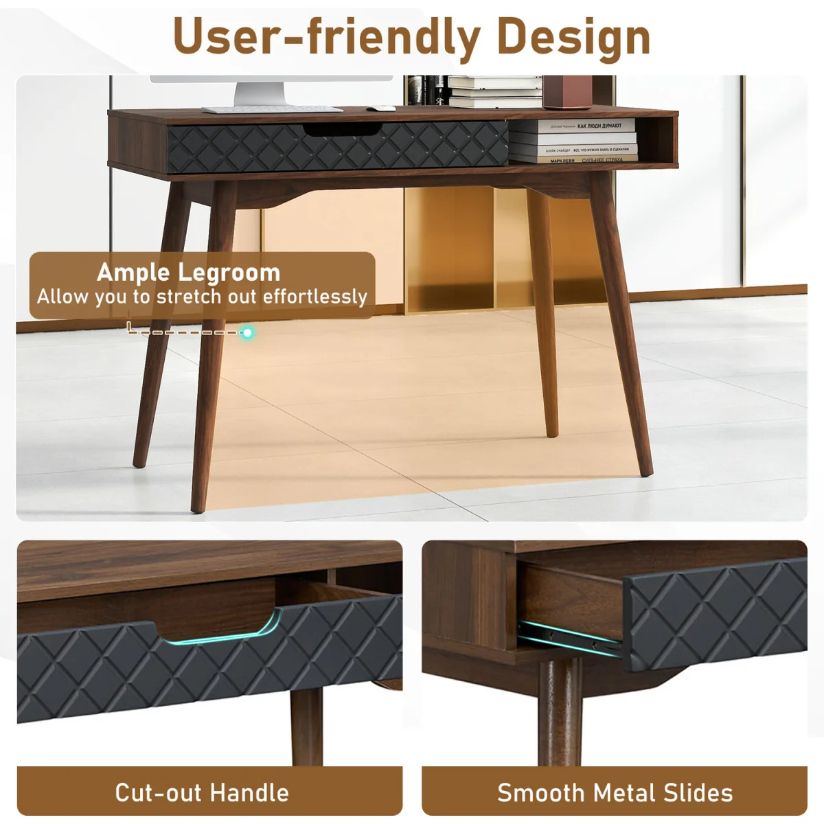 Mid-Century Laptop Computer Desk – image 4