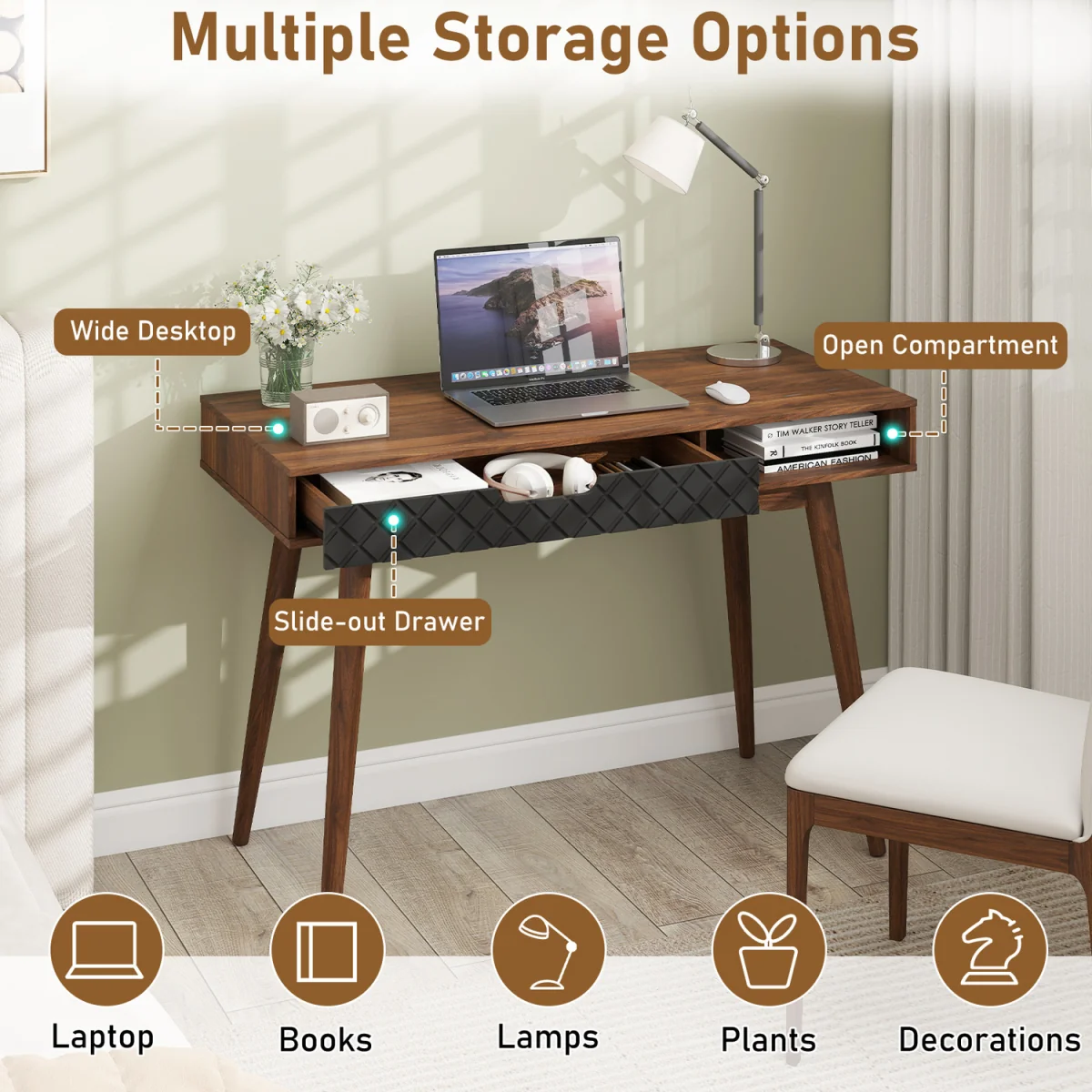 Mid-Century Laptop Computer Desk – image 7