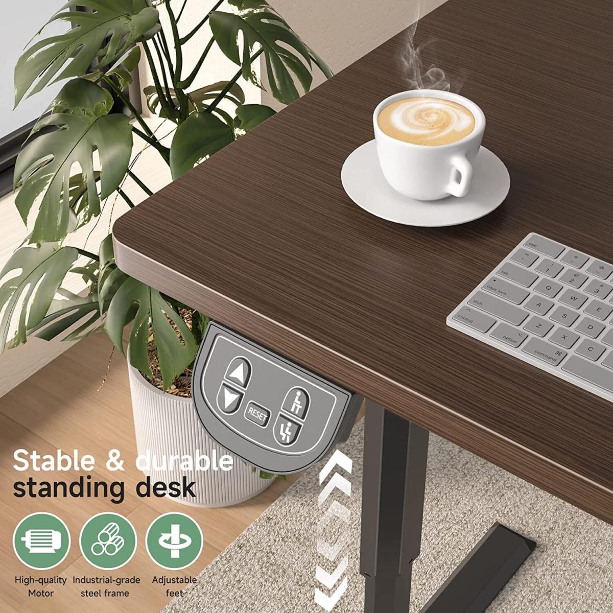 Electric Desk with Memory Control and Anti-Collision - brown / 21.3kg – image 12