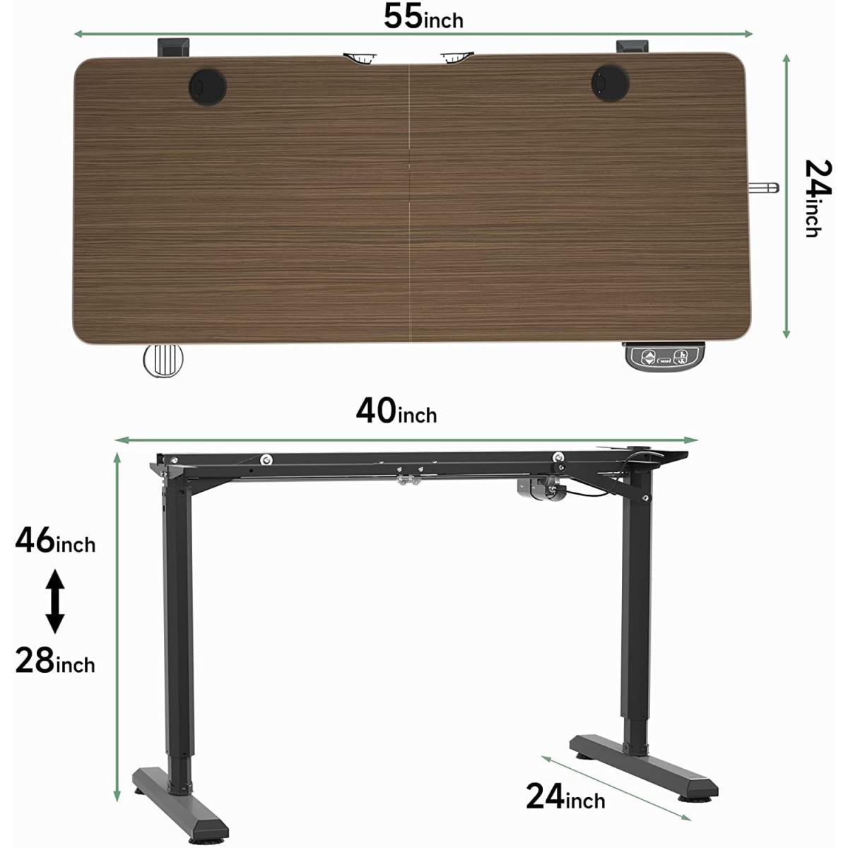 Electric Desk with Memory Control and Anti-Collision - brown / 21.3kg – image 13