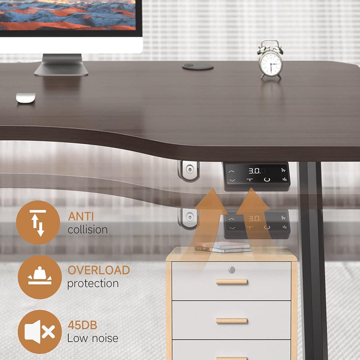 Electric Desk with Memory Control and Anti-Collision - brown / 21.3kg – image 4