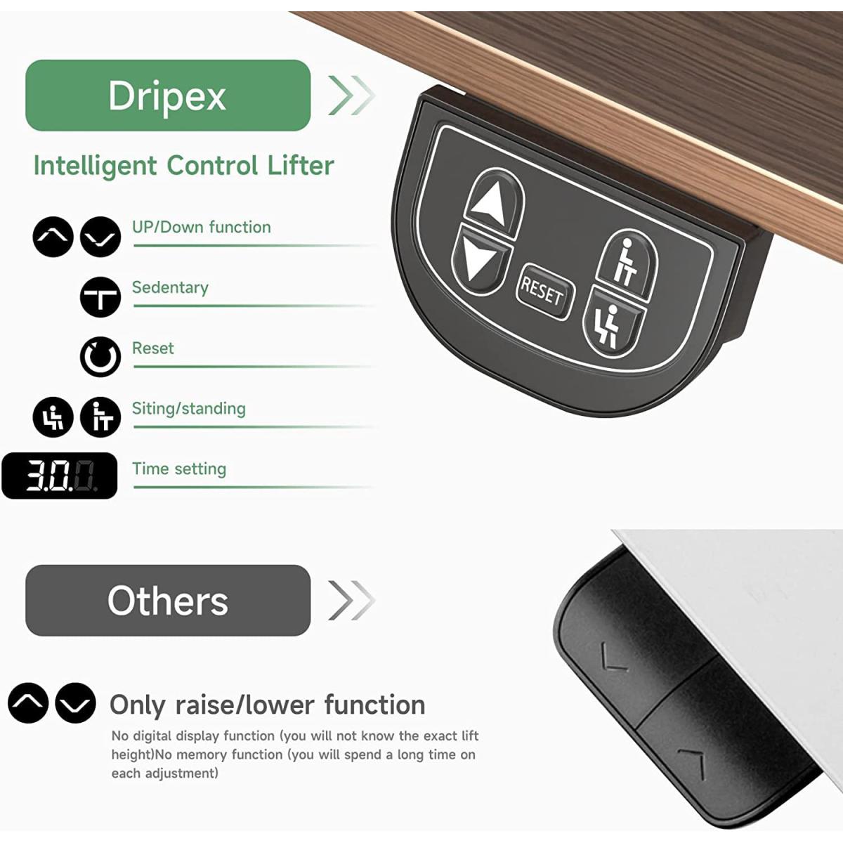 Electric Desk with Memory Control and Anti-Collision - brown / 21.3kg – image 8