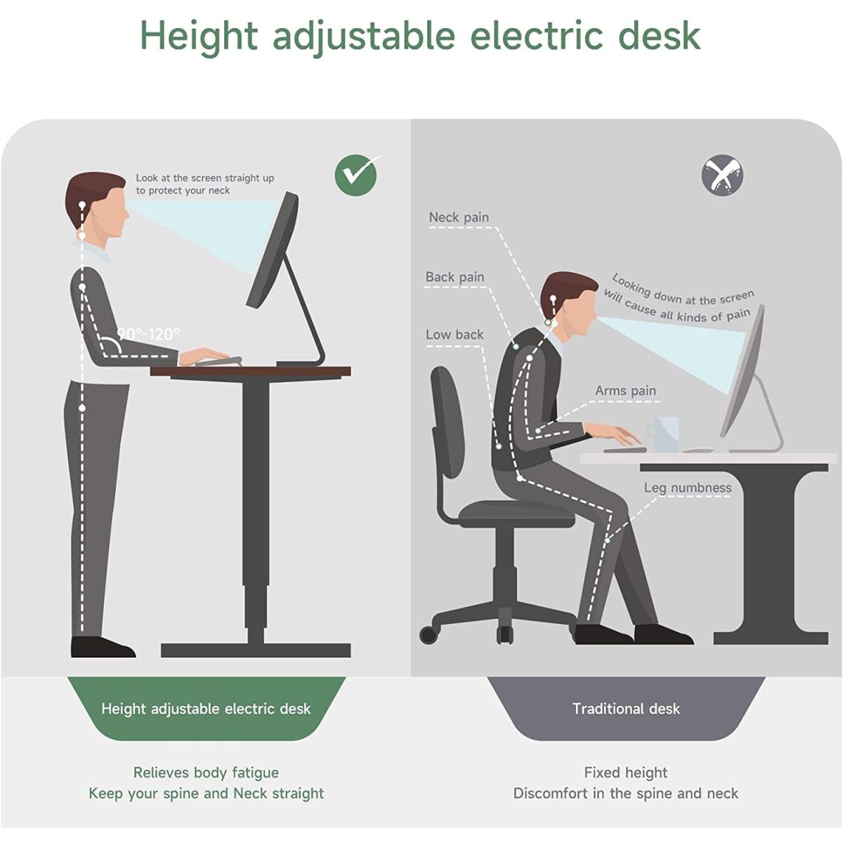Electric Desk with Memory Control and Anti-Collision - brown / 21.3kg – image 9