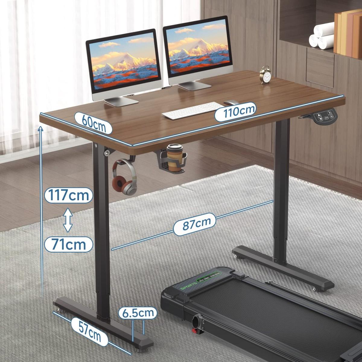 Electric Desk with Memory Control and Anti-Collision - brown / 21.3kg – image 10
