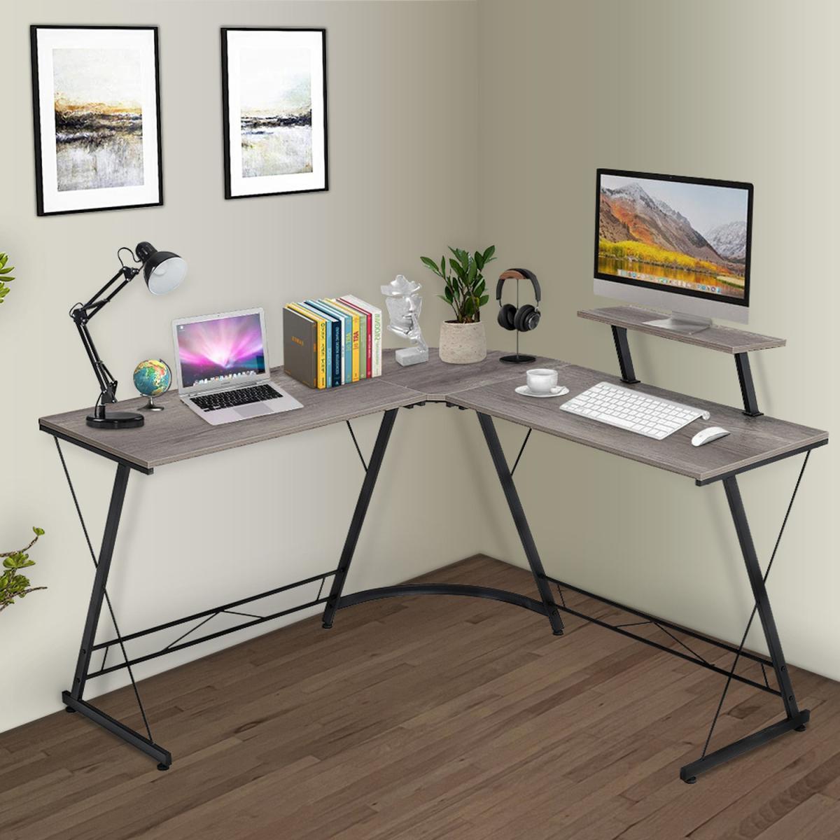 L Shape Office Desk - Oak – image 11