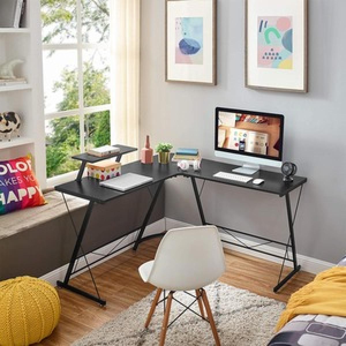 L Shape Office Desk - Oak – image 13