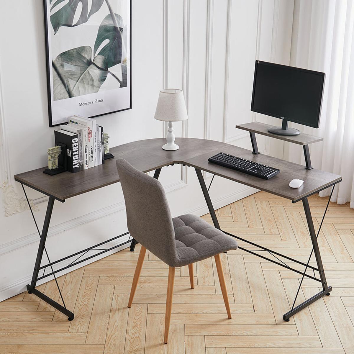 L Shape Office Desk - Oak – image 3
