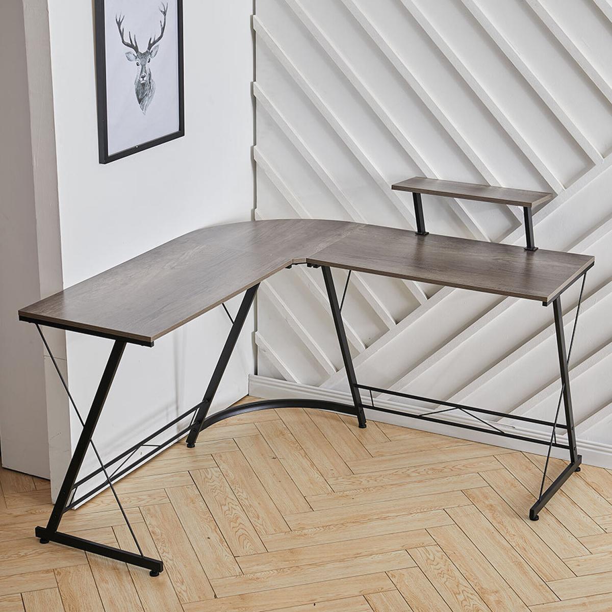L Shape Office Desk - Oak – image 10