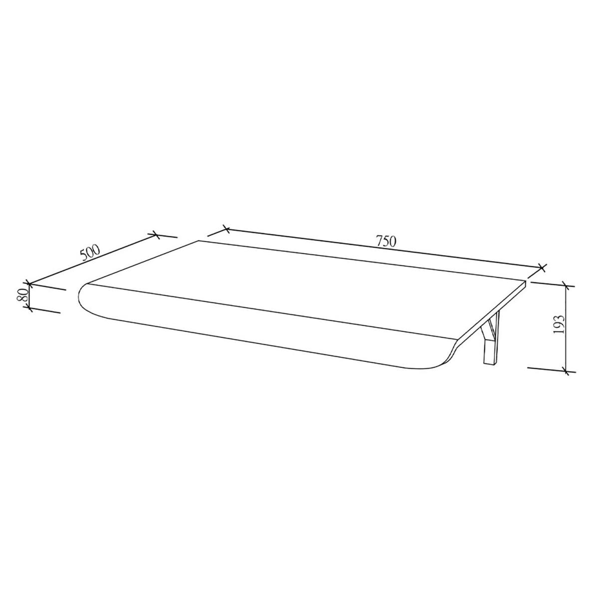 Fold Away Wall Mounted Drop Desk - Oak – image 3