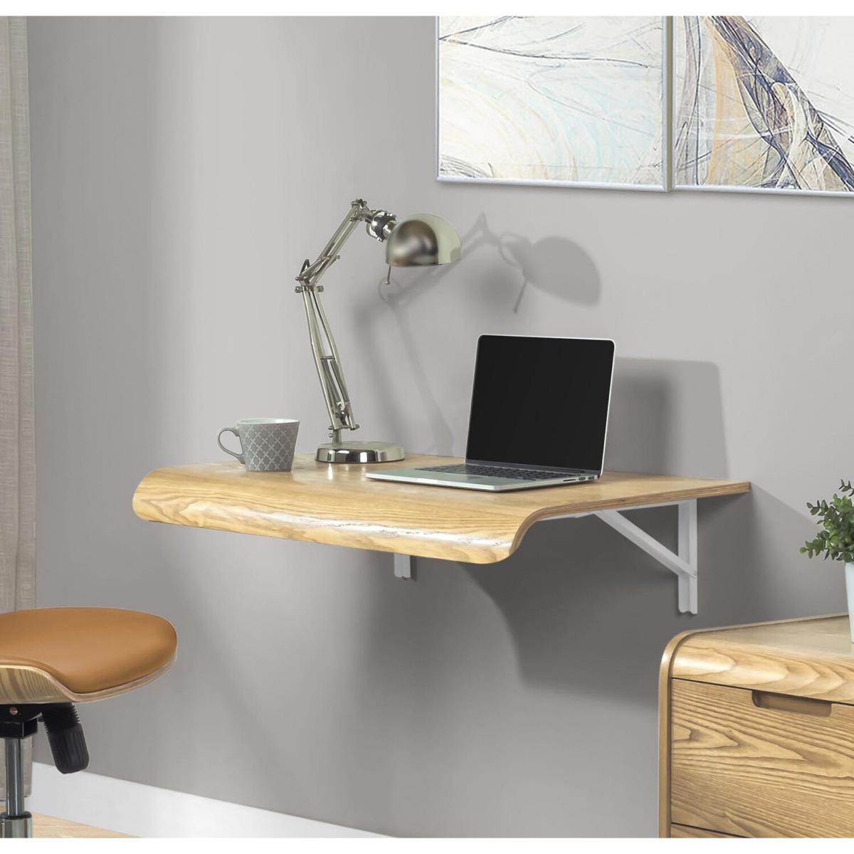 Fold Away Wall Mounted Drop Desk - Oak – image 5