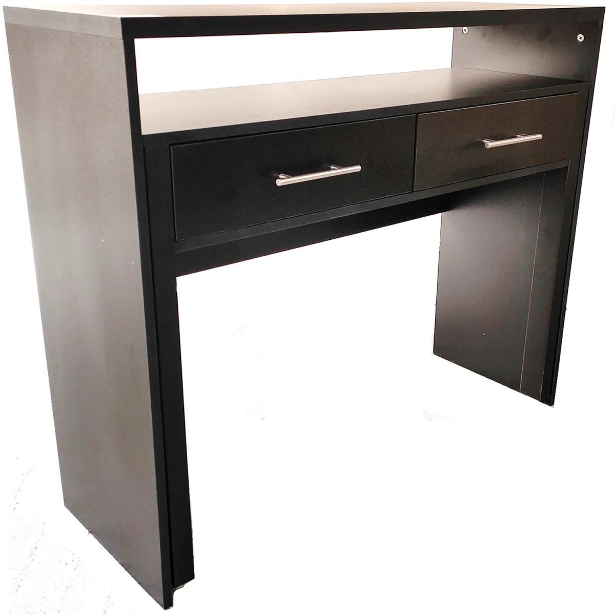 Regis Extending Console Desk with 2 Drawers - Black – image 2