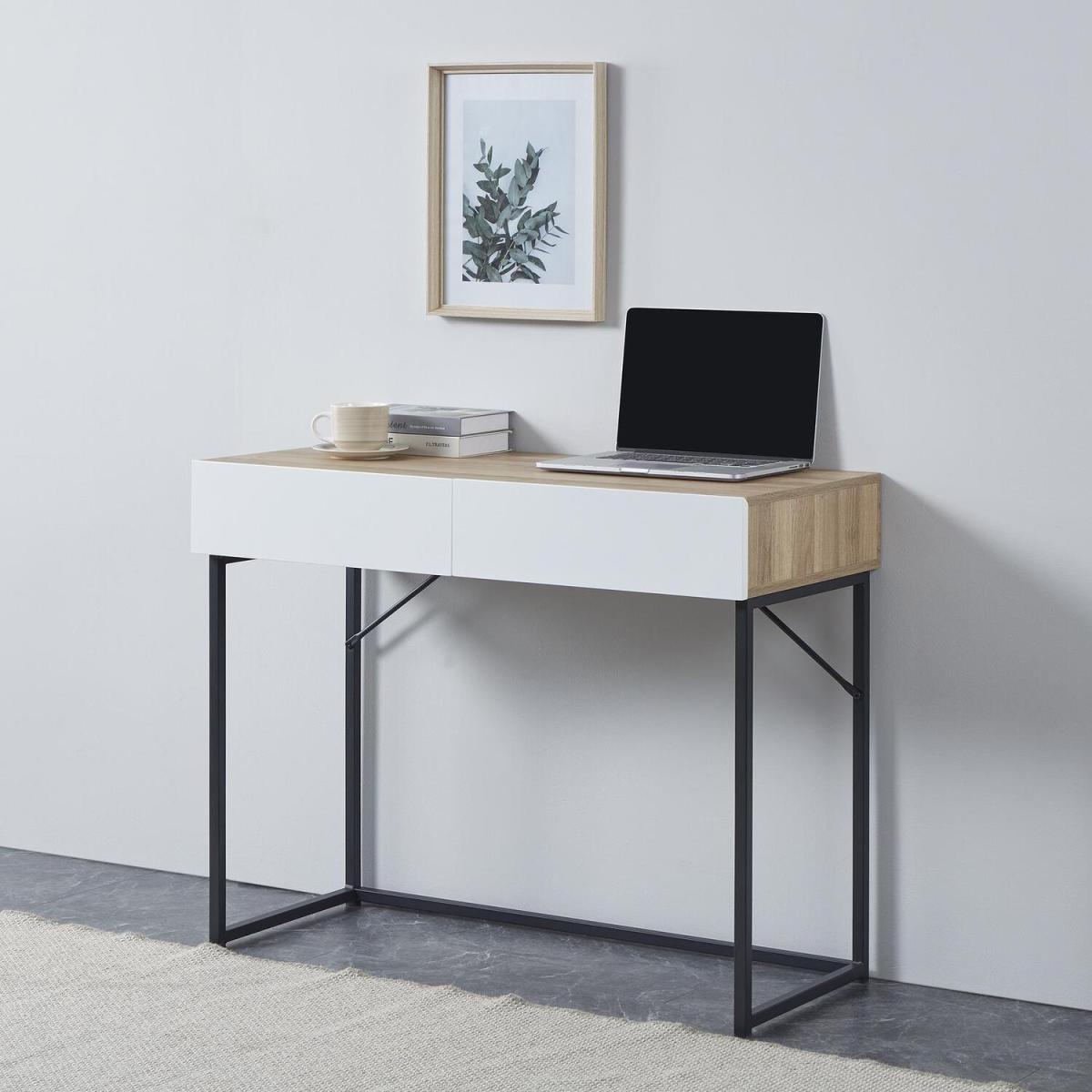Gosforth 2 Drawer Computer Writing Desk - White – image 2