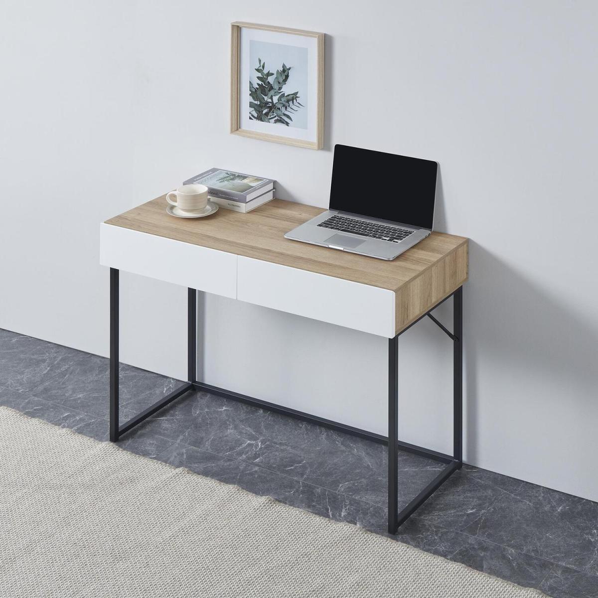 Gosforth 2 Drawer Computer Writing Desk - White – image 3