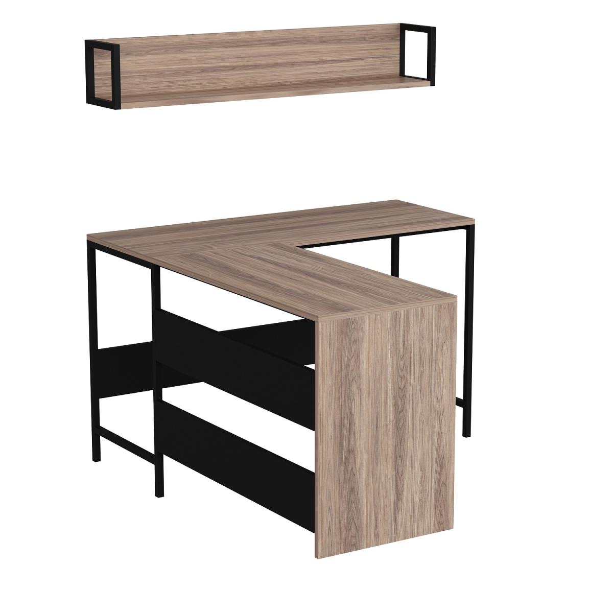 Orto Corner Computer Desk - Taupe and Black – image 2