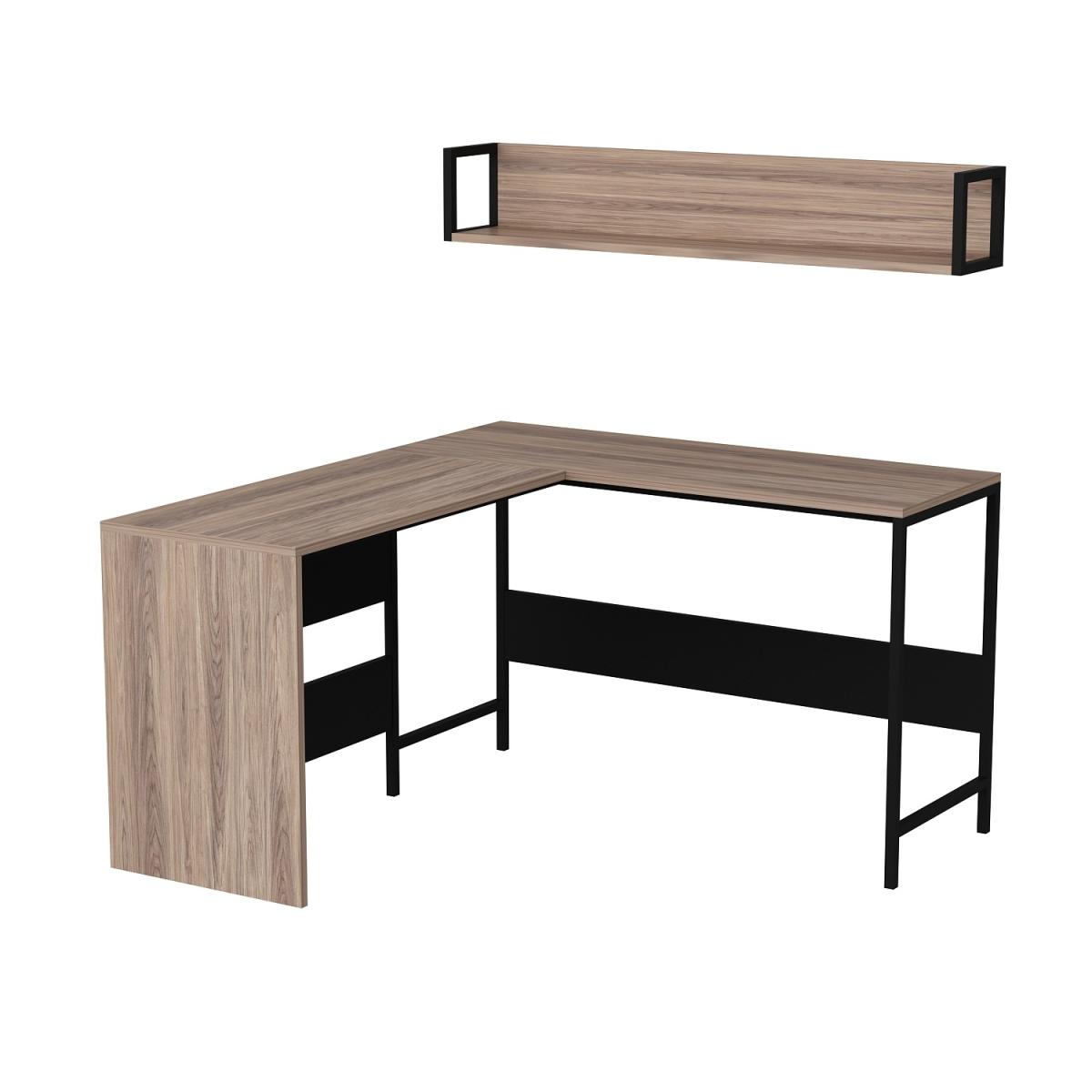 Orto Corner Computer Desk - Taupe and Black – image 3