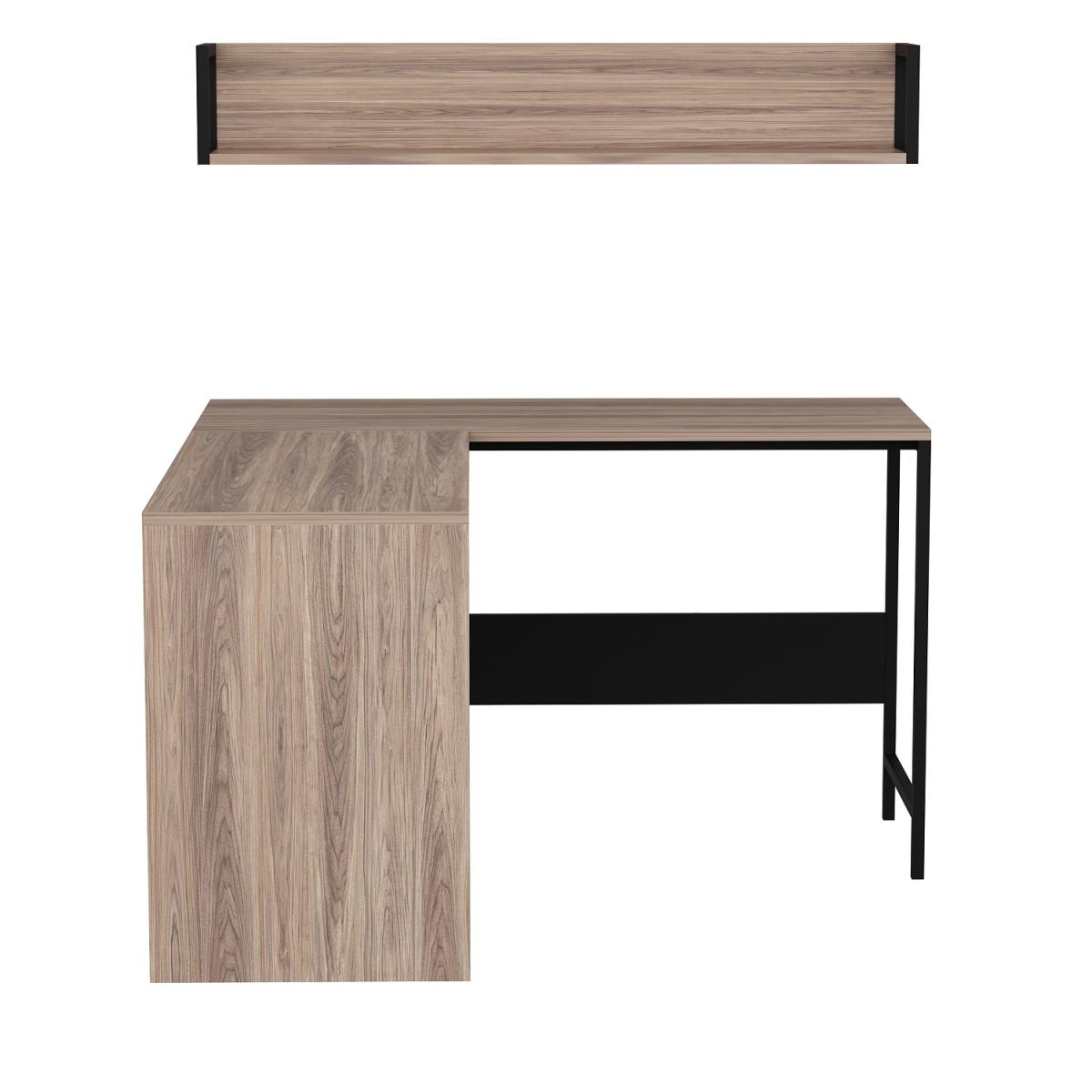 Orto Corner Computer Desk - Taupe and Black – image 4
