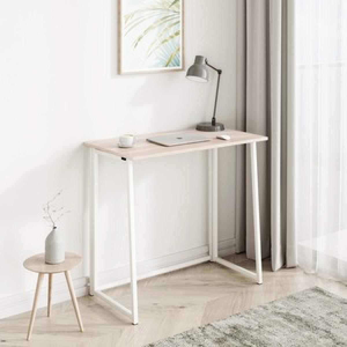 Dripex Compact Folding Desk Computer Desk - Dark Oak – image 3