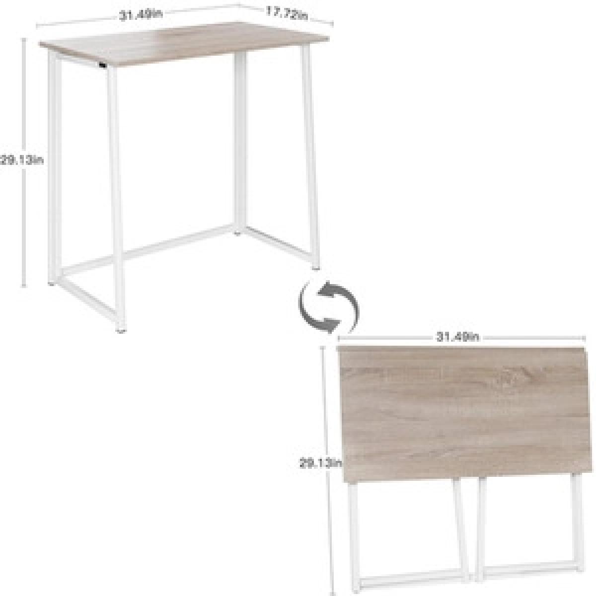 Dripex Compact Folding Desk Computer Desk - Dark Oak – image 4