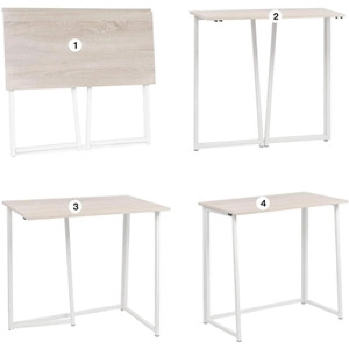 Dripex Compact Folding Desk Computer Desk - Dark Oak – image 5
