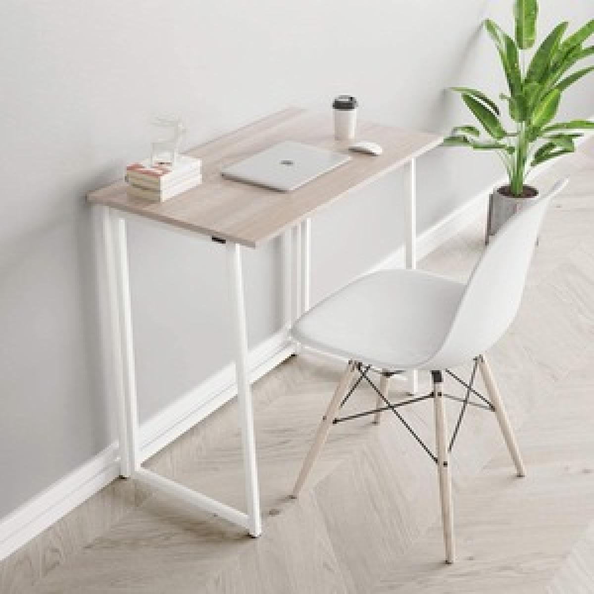 Dripex Compact Folding Desk Computer Desk - Dark Oak – image 6