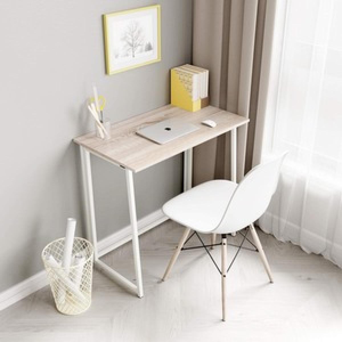Dripex Compact Folding Desk Computer Desk - Dark Oak – image 7