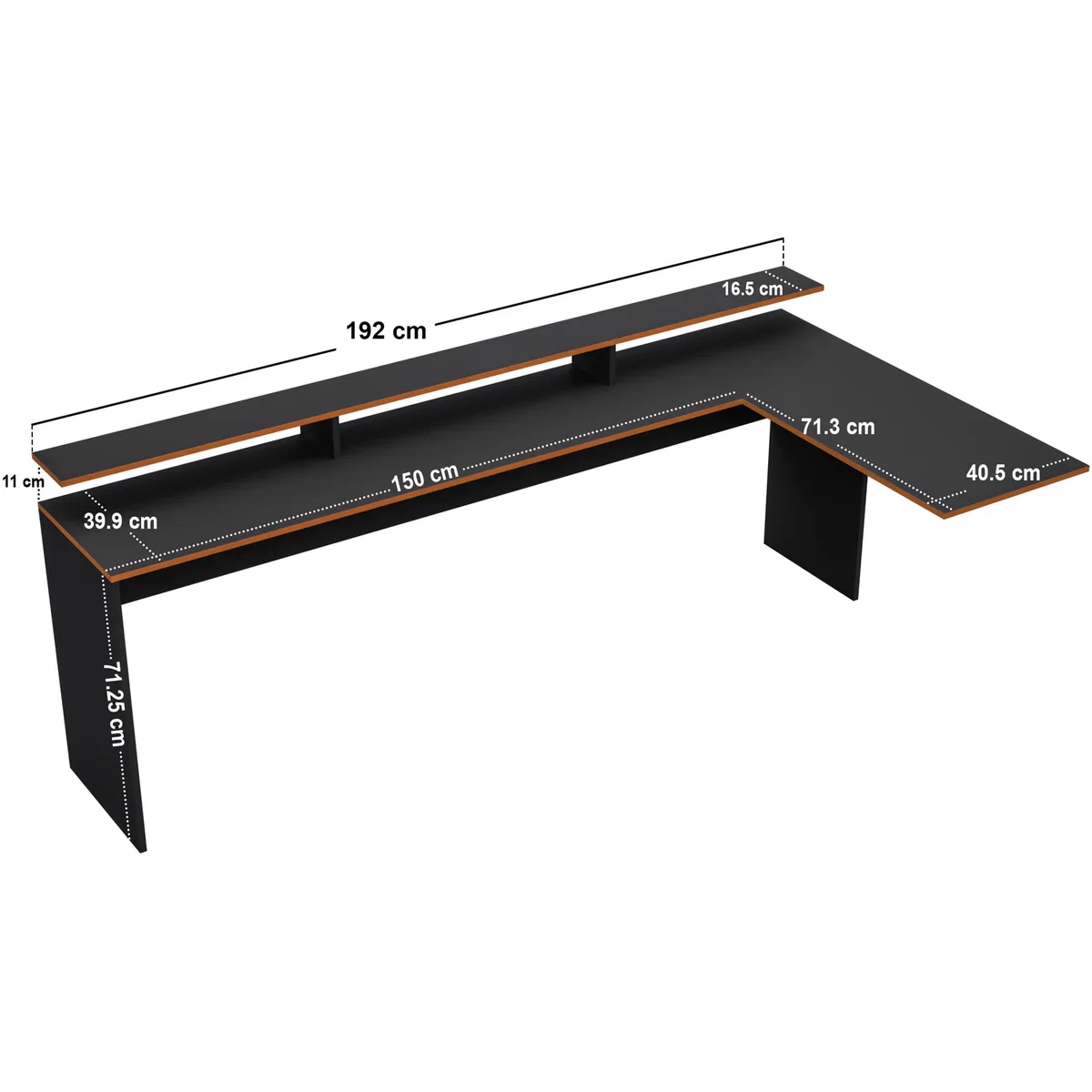 Recoil Ultimate Lumi Gaming High Sleeper with Desk - Orange / Single – image 3