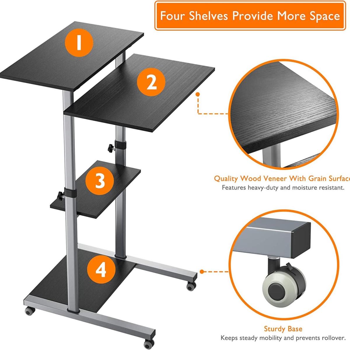 Adjustable Desk - Black – image 4