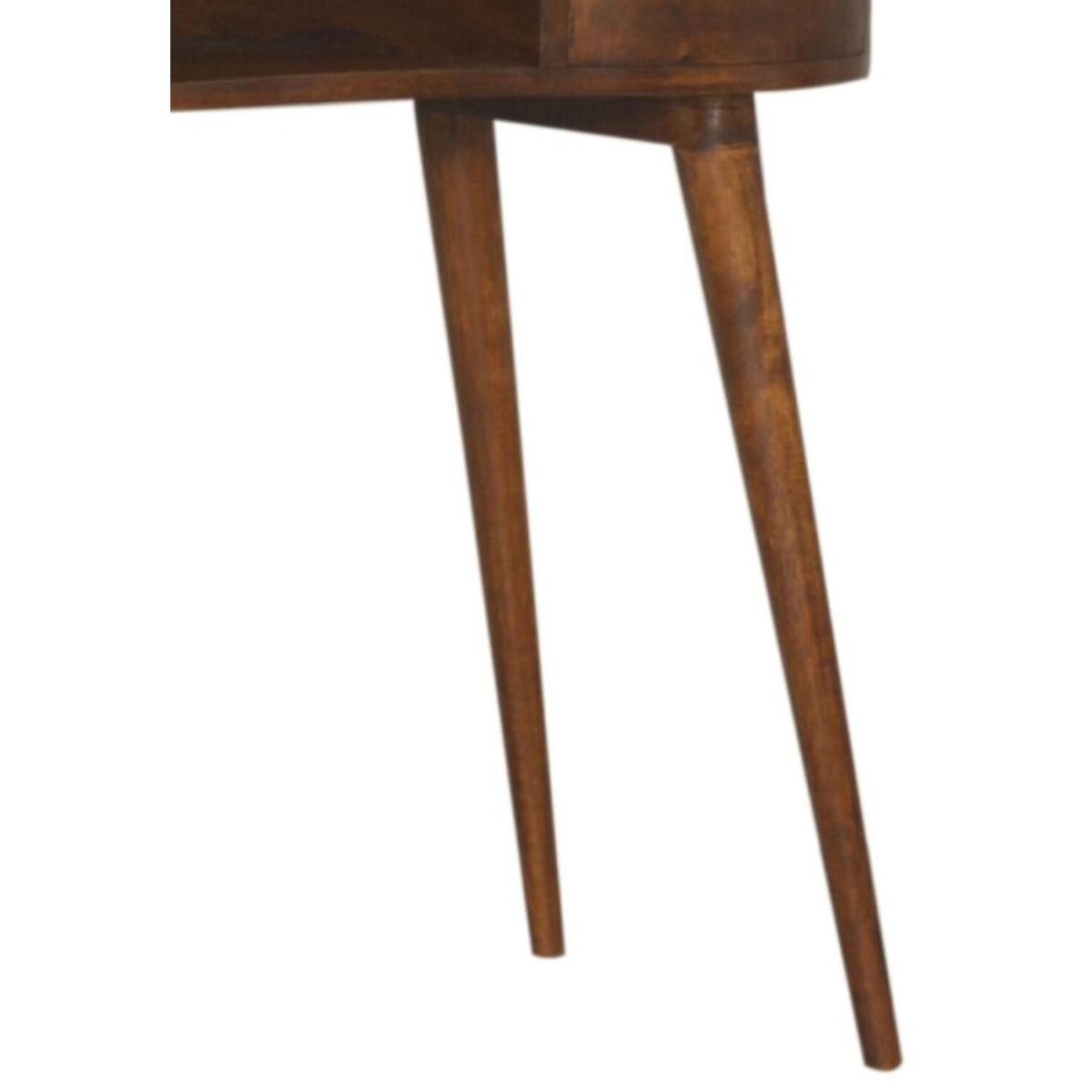 Chestnut Wave 1 Drawer Writing Desk - Brown – image 7
