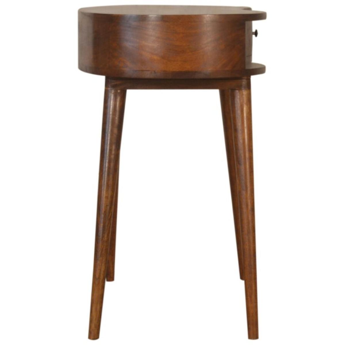 Chestnut Wave 1 Drawer Writing Desk - Brown – image 8