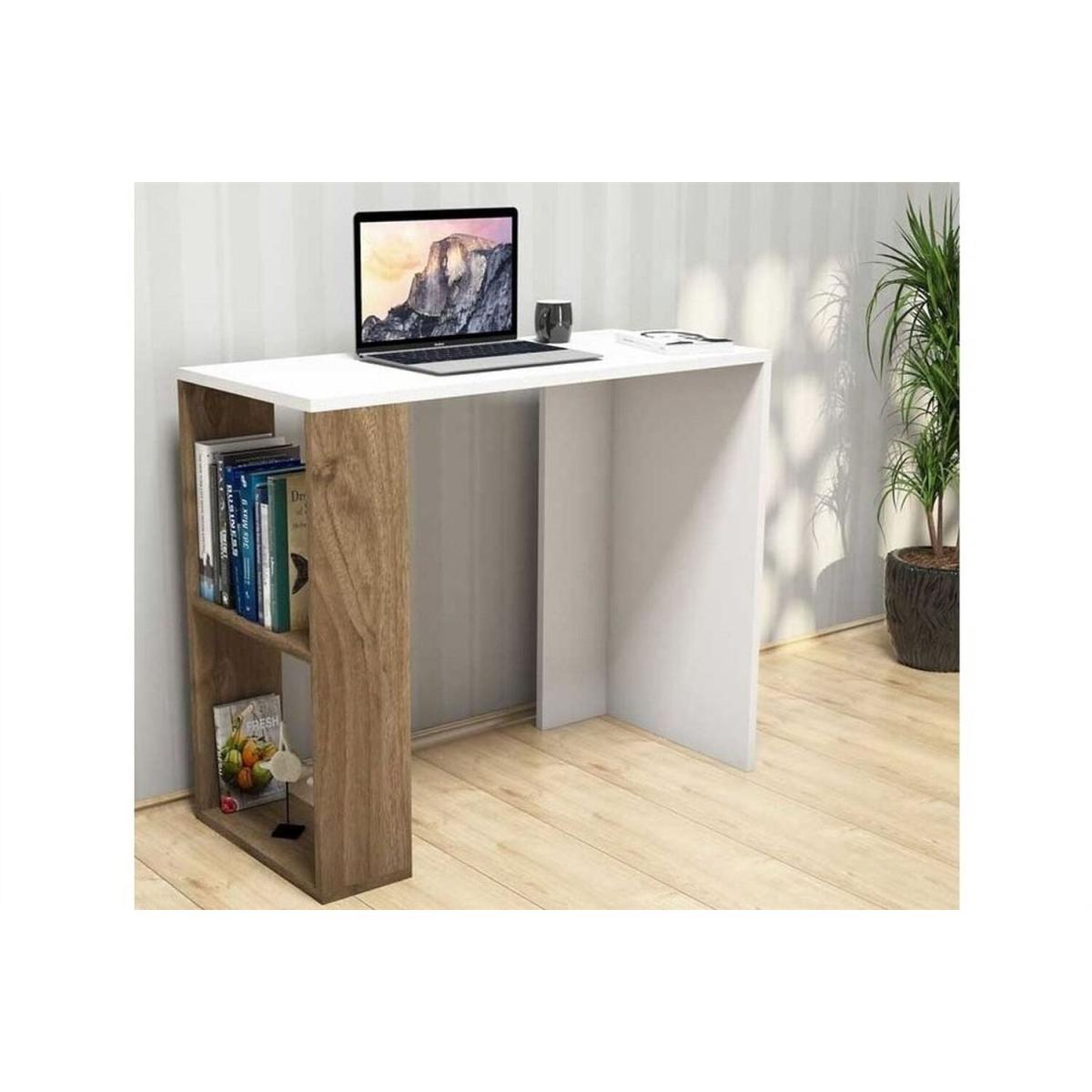 Nano Computer Desk - White & Walnut – image 2