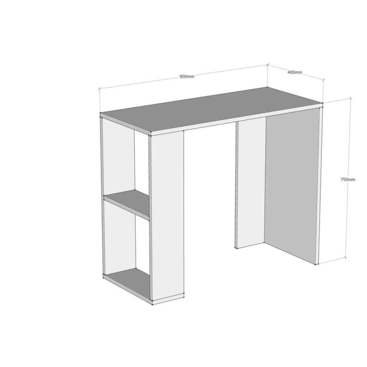 Nano Computer Desk - White & Walnut – image 3