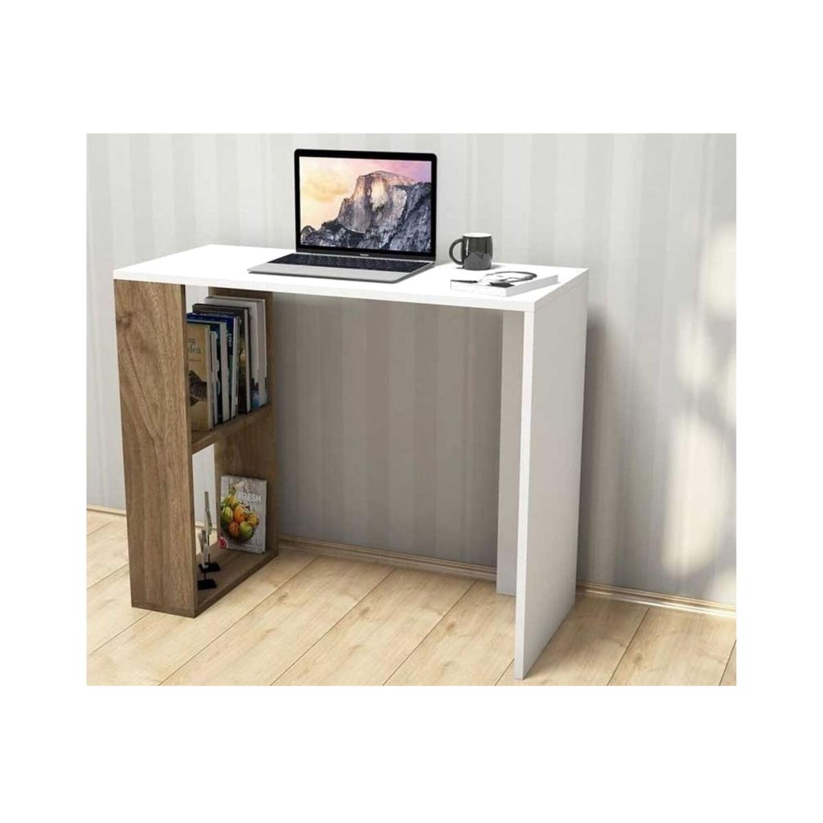 Nano Computer Desk - White & Walnut – image 1
