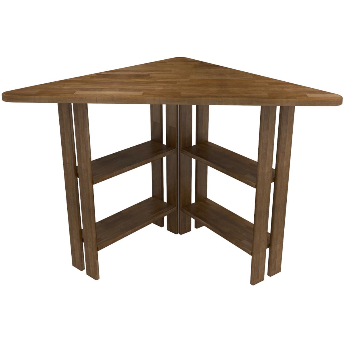 Friend Wood Computer Desk with Shelves - Walnut – image 3