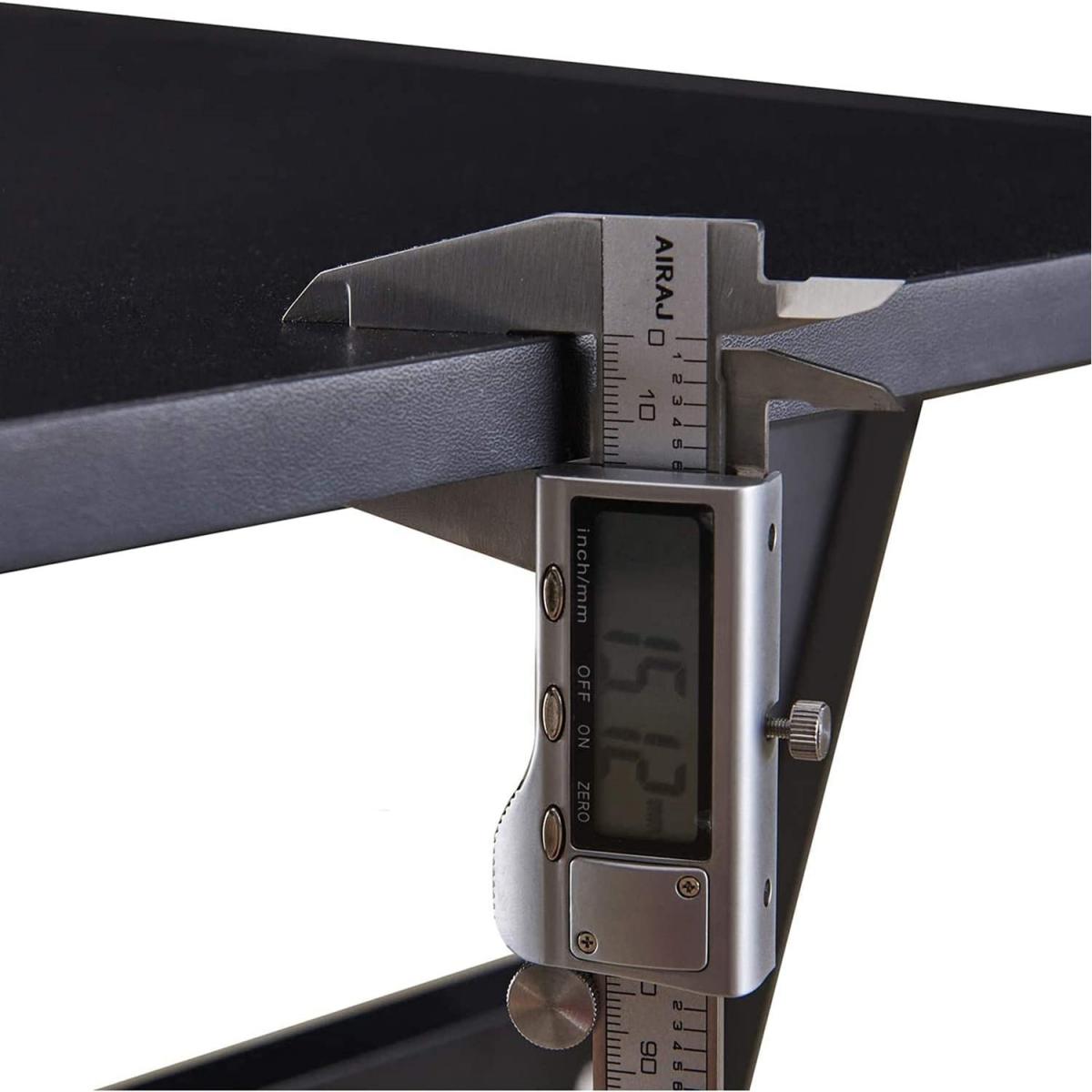 Reversible Black Wooden L Shape Computer Desk Corner Workstation Table - Black – image 4