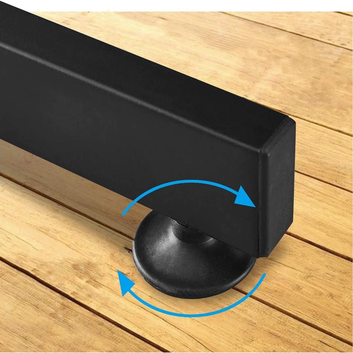 Reversible Black Wooden L Shape Computer Desk Corner Workstation Table - Black – image 5