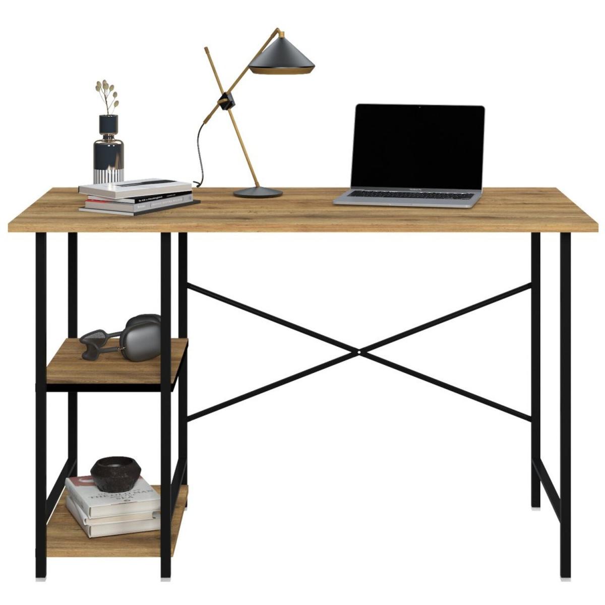 Multi 120cm W Study Desk With Shelves by Ruumstore - Pine – image 2