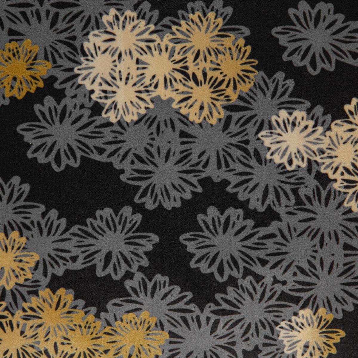 K3 Design by Kenzo Takada - Hana Kiriko Velvet Flowers Cluster Cushion - Black/Gold – image 4