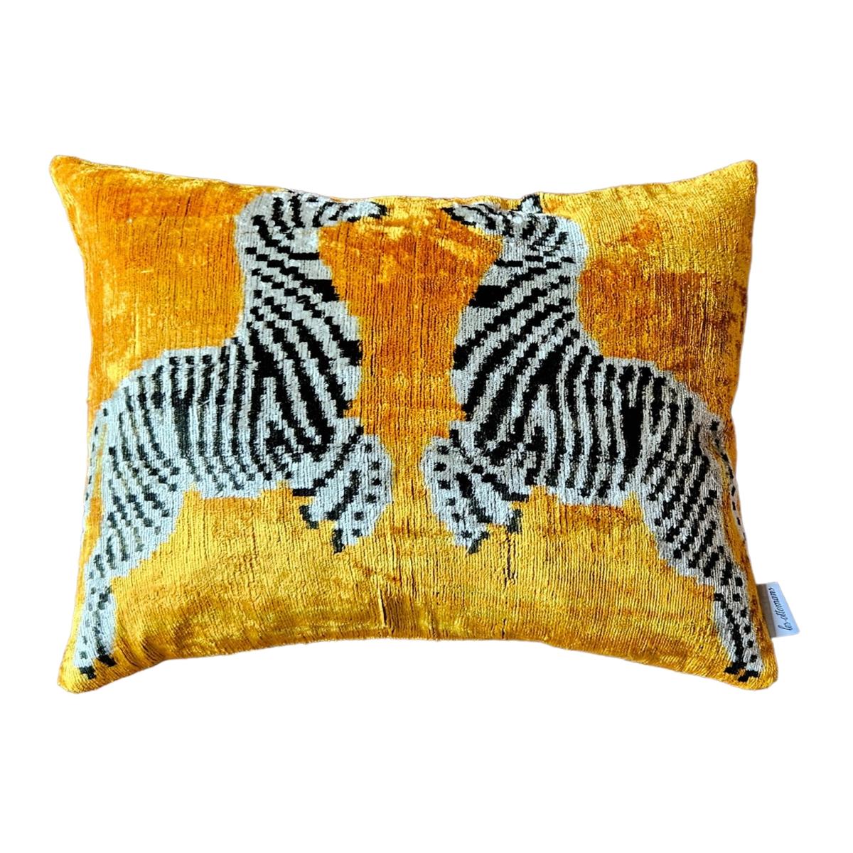 Zebra Velvet Cushion 50x40cm