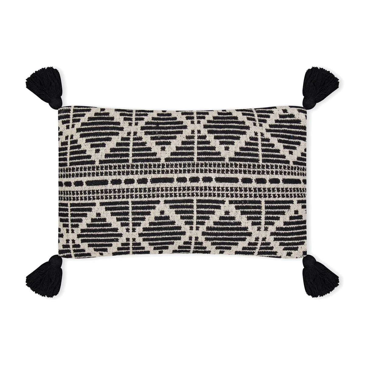 Gutte Cushion, Black, Recycled Cotton – image 1