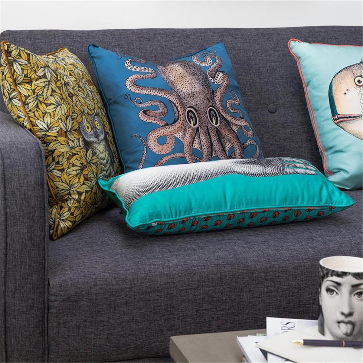 Polipo Octopus Silk Reversible Cushion - 45x45cm – image 4