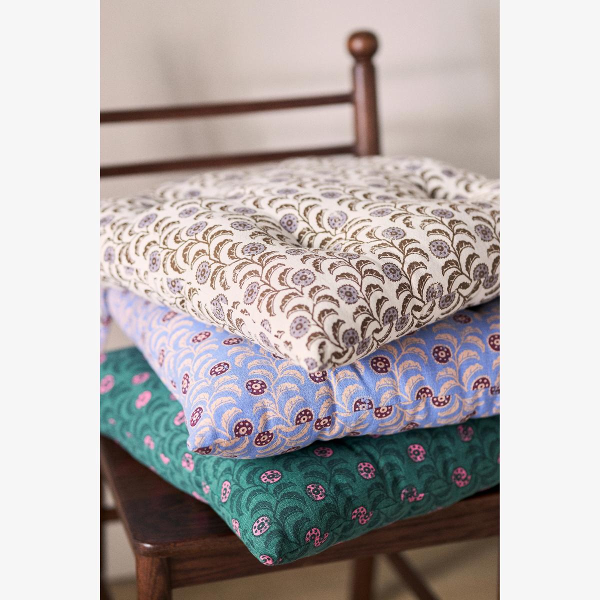 Roma Dining Chair Leora Block Print Cushion – image 1