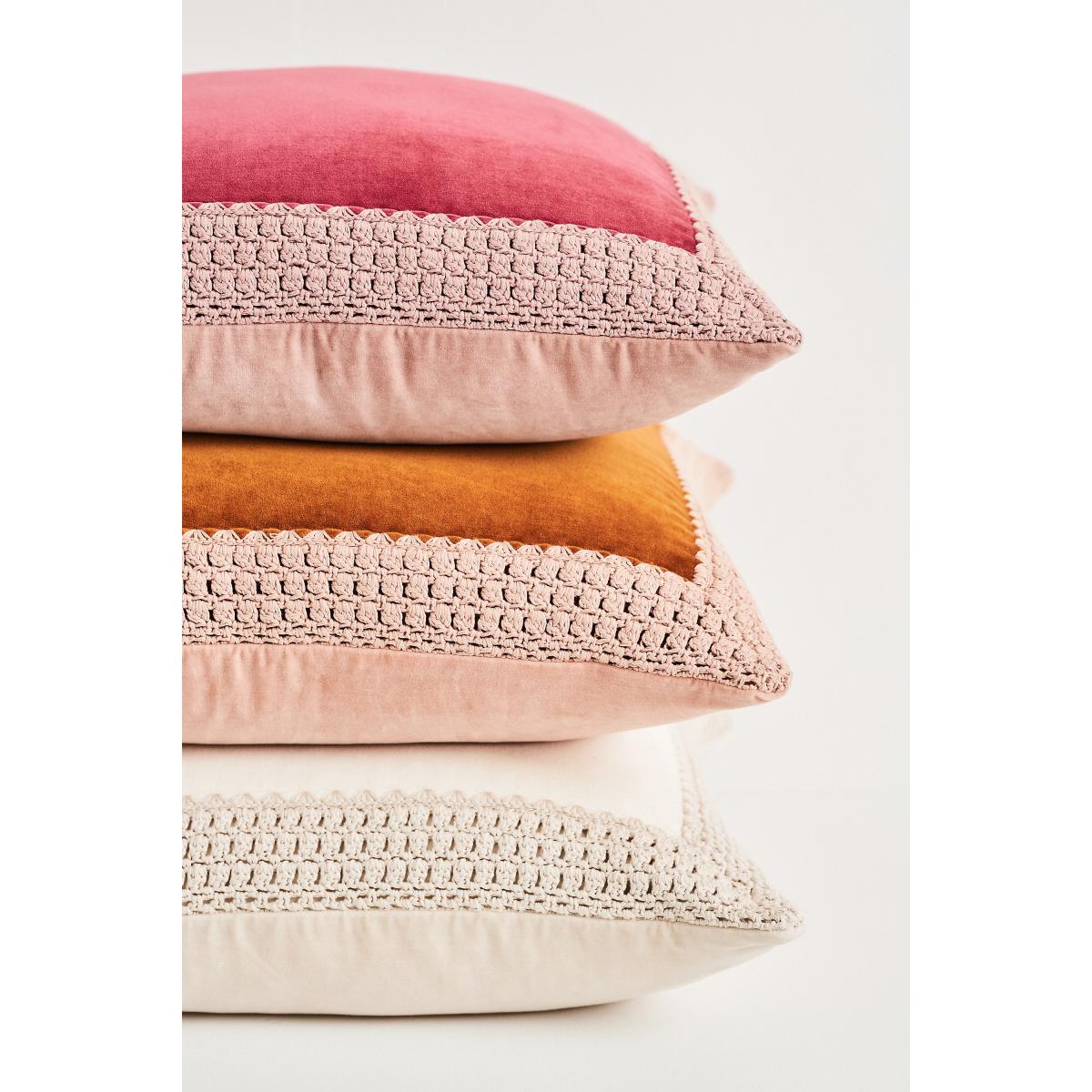 Margeux Crochet Velvet Cushion – image 2