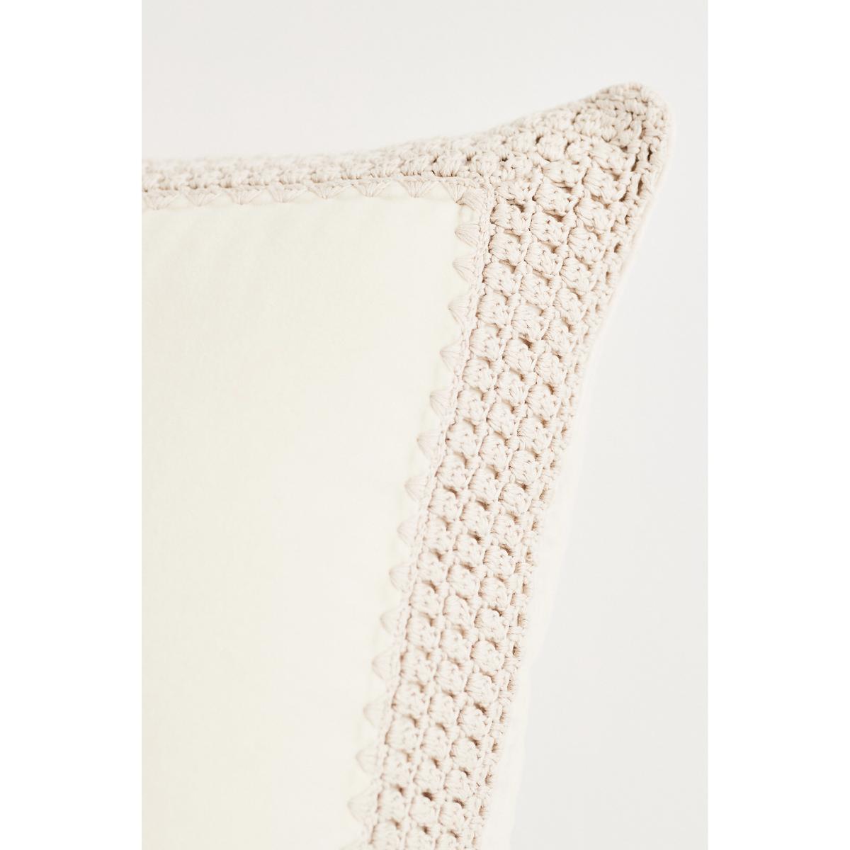 Margeux Crochet Velvet Cushion – image 4