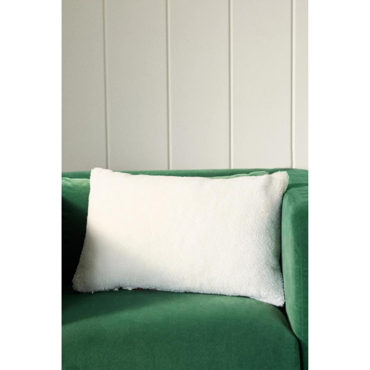 Mountain Skiers Embroidered Cushion – image 2