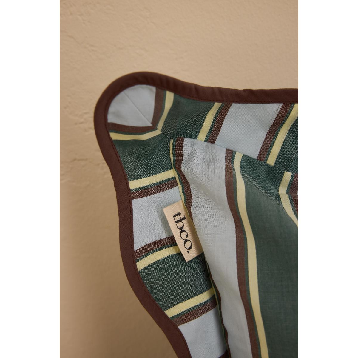 TBCo Blue Stripe Bow Square Cushion – image 4