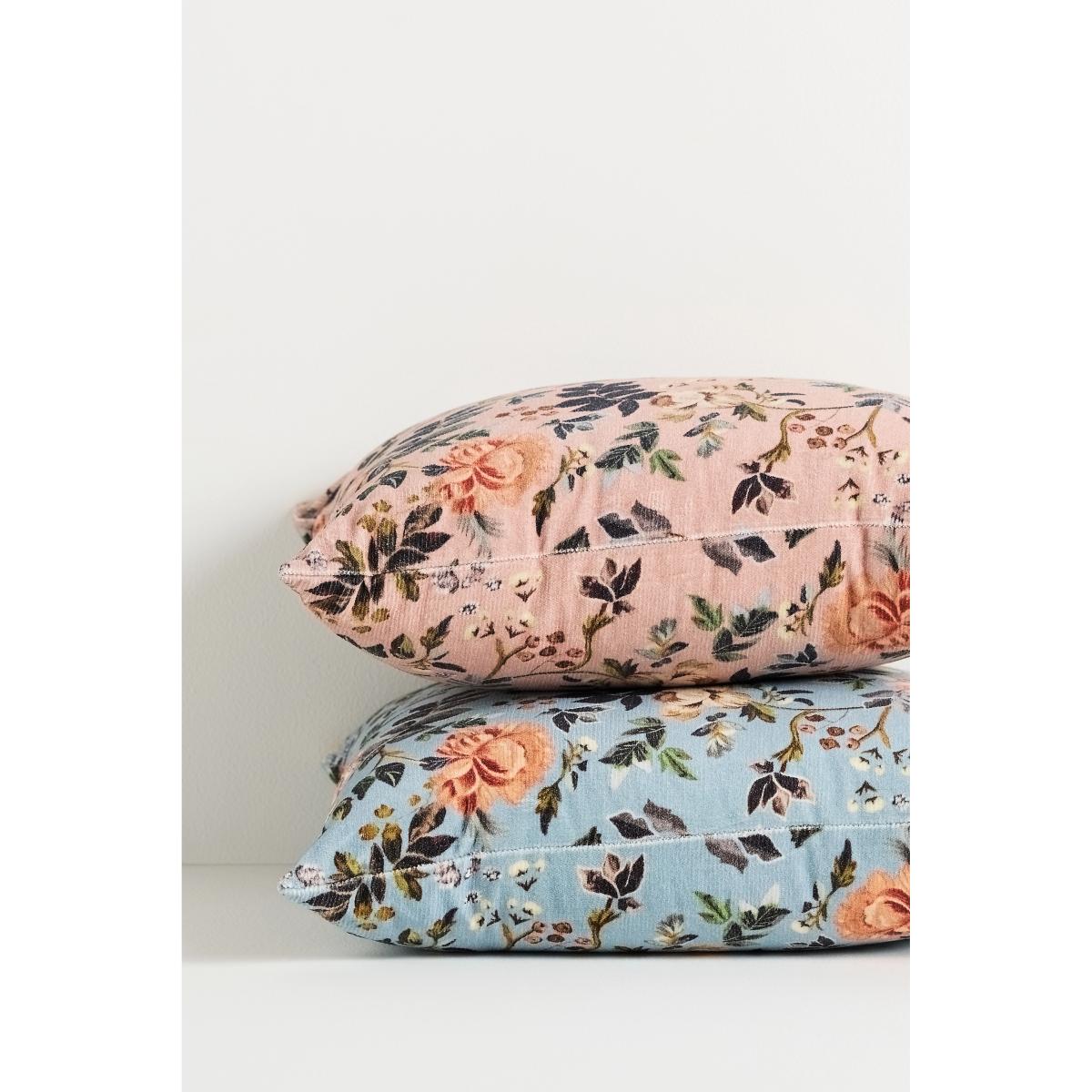 Seren Velvet Corduroy Printed Floral Cushion – image 2