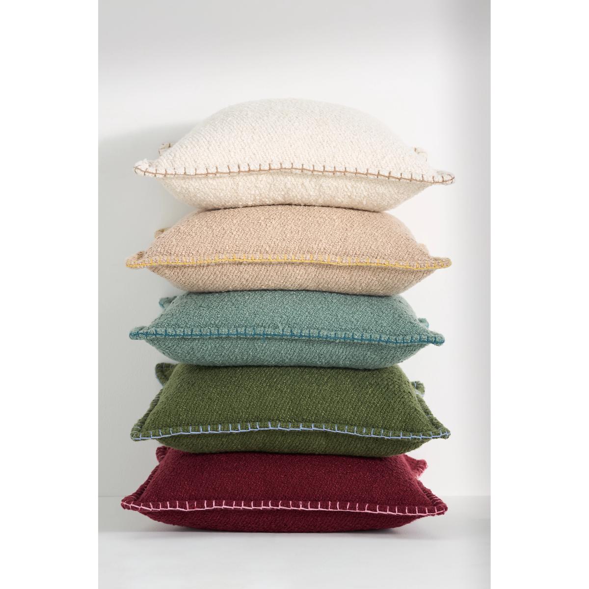 Curtis Bouclé Blanket-Stitch Cushion – image 2