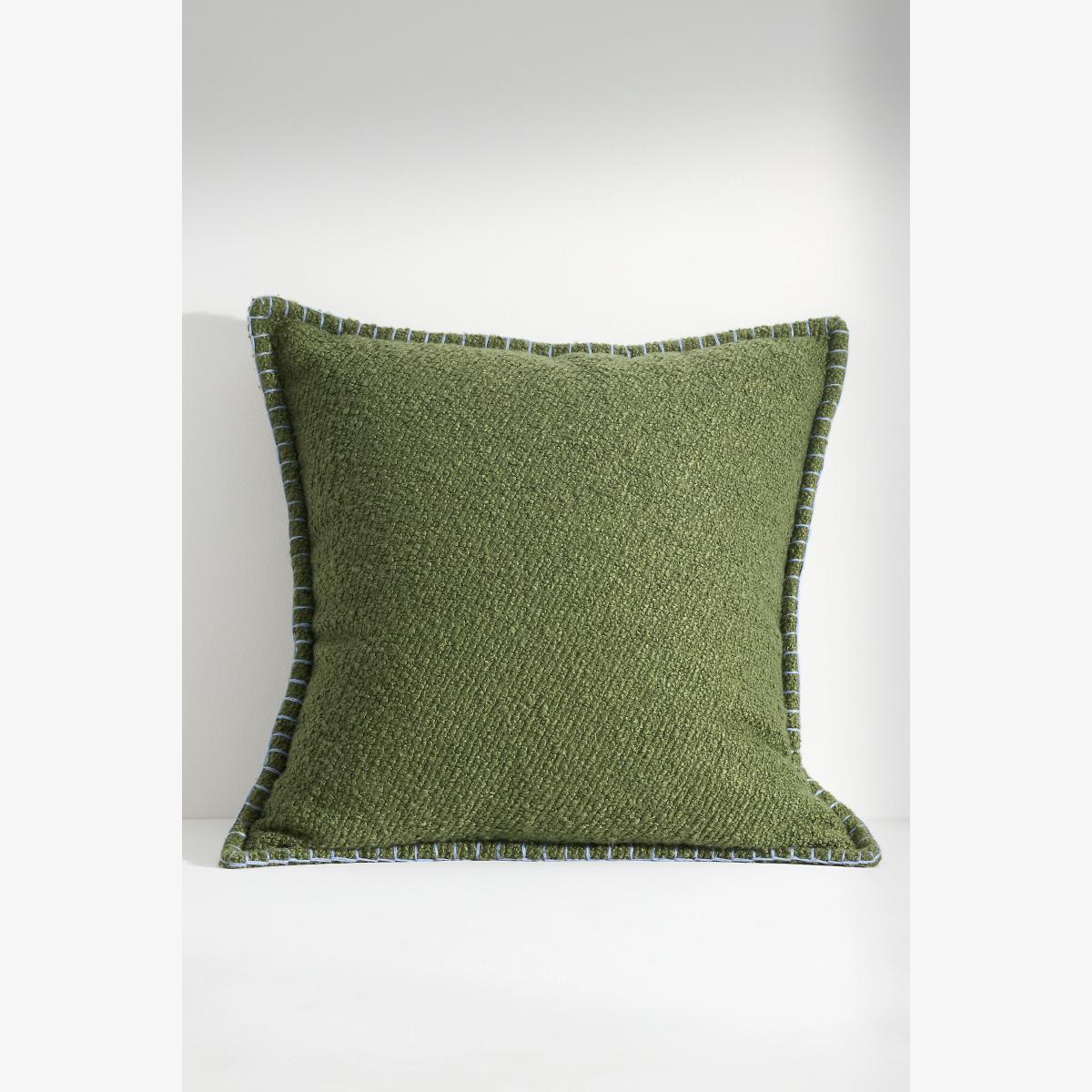 Curtis Bouclé Blanket-Stitch Cushion – image 1