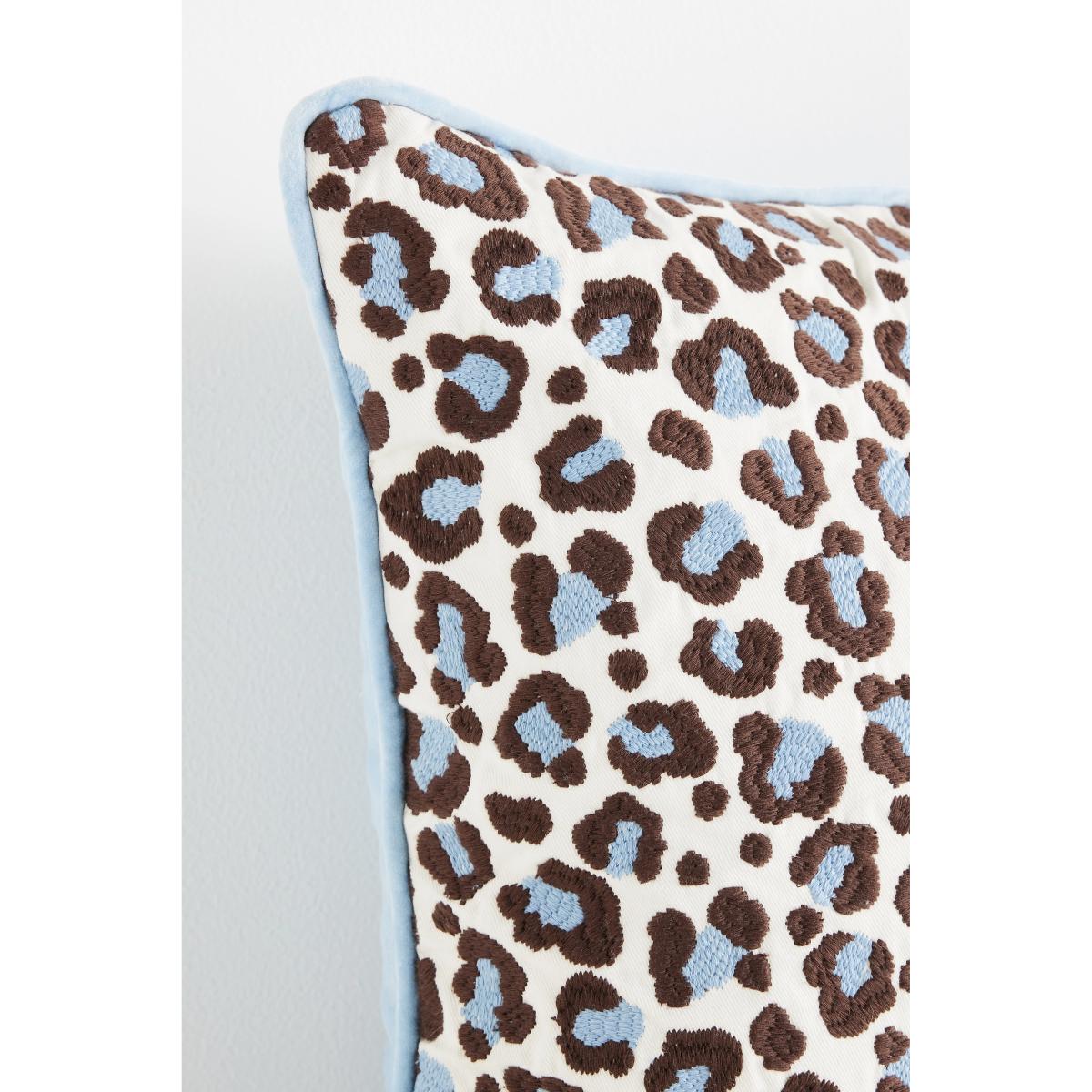 Ruthie Cotton Embroidered Leopard Cushion – image 3